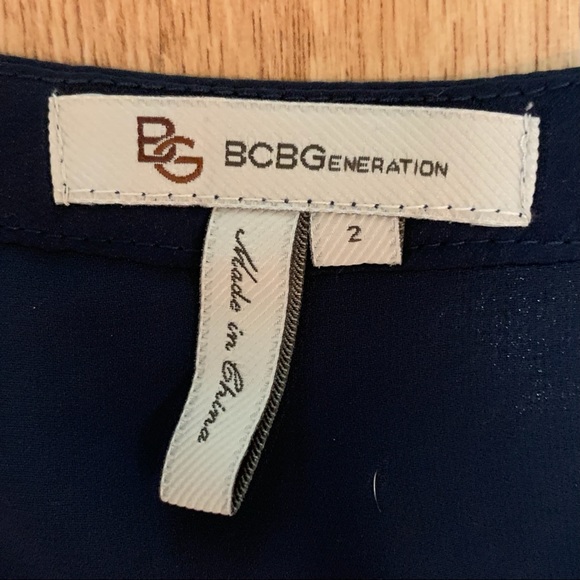 BCBGeneration Tiered Printed Faux Wrap Dress - Picture 2 of 13